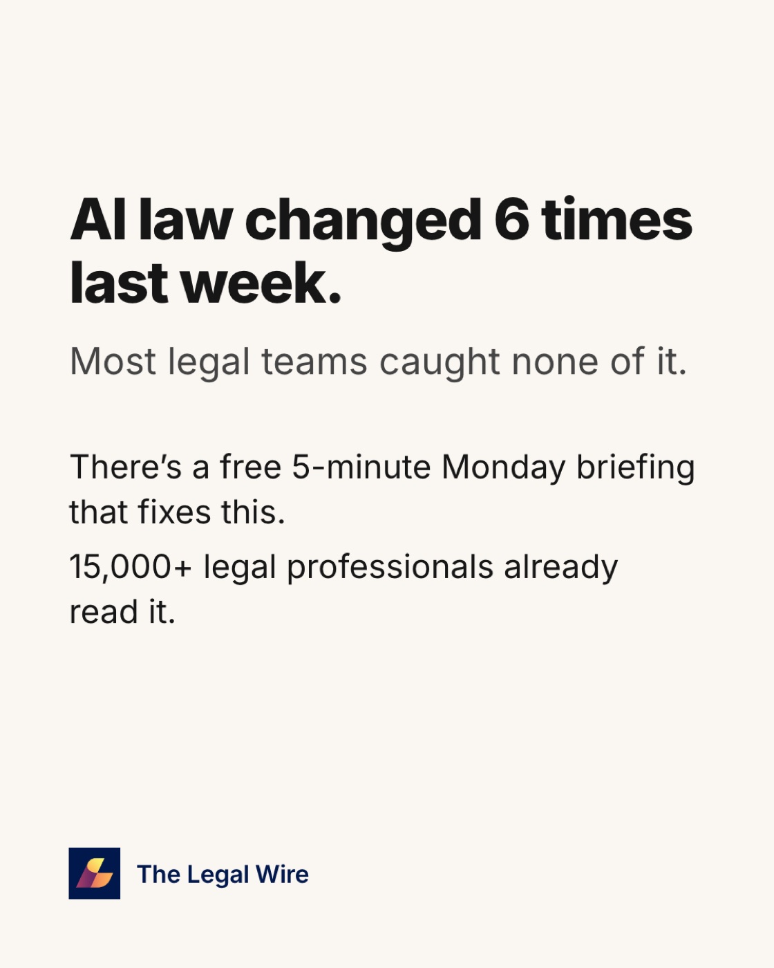REGULATION ANGLE, TYPE ONLY, THE LEGAL WIRE